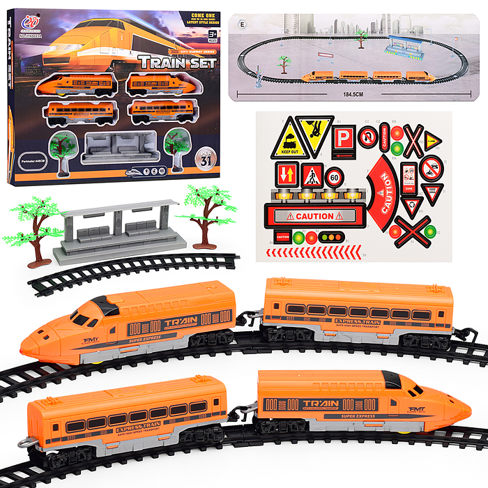 Железная дорога JHX6691A "Train set-2" в коробке