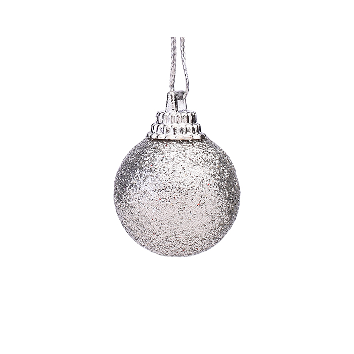 Набор новогодних украшений S2006 "Шарики и звездочки" 3-6см*30шт