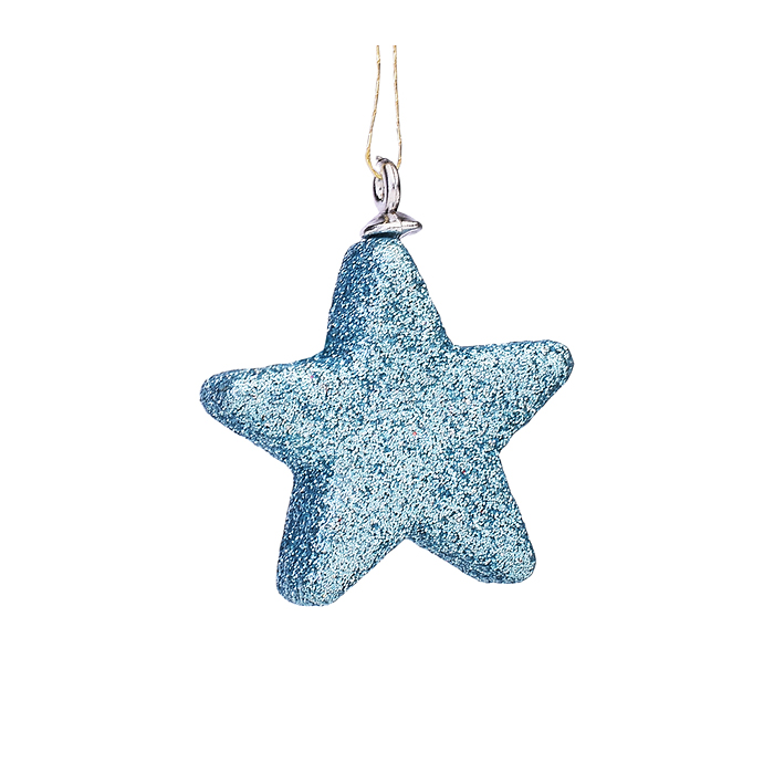 Набор новогодних украшений S2006 "Шарики и звездочки" 3-6см*30шт