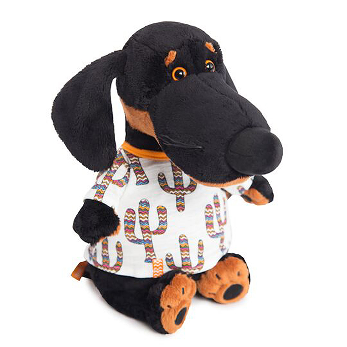 Собака Ваксон в футболке в кактусы