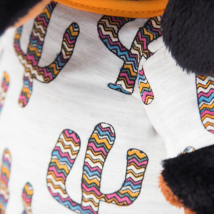 Собака Ваксон в футболке в кактусы