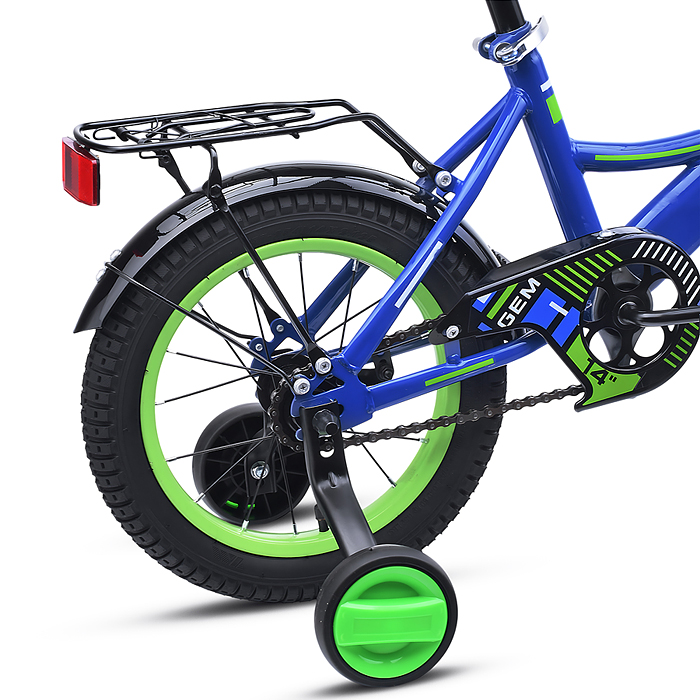 Велосипед 14" Rocket Gem, цвет синий/зеленый