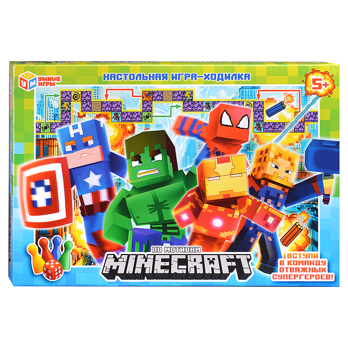 Настольная игра-ходилка "По мотивам Minecraft"