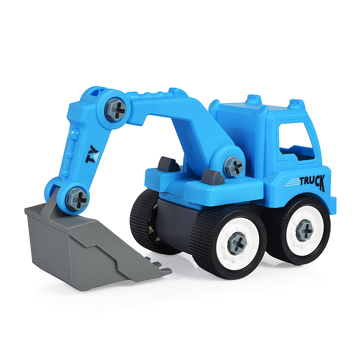 Конструктор 0591-10 "Экскаватор" с отверткой, в коробке