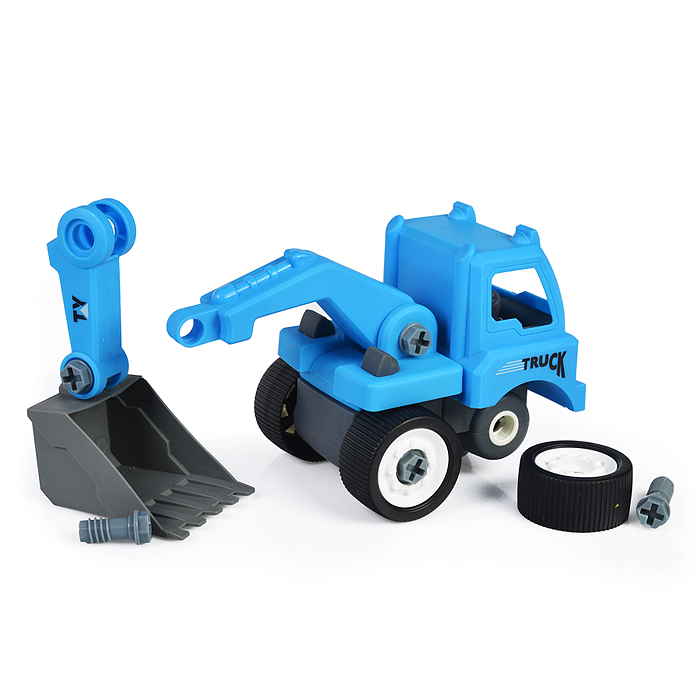 Конструктор 0591-10 "Экскаватор" с отверткой, в коробке