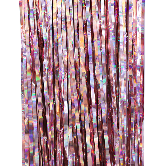 Занавес Дождик Электрик, Розовое Золото, Голография, 100*200 см, 1 шт.