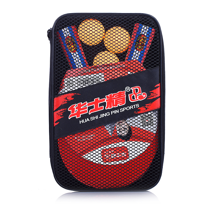 Набор для настольного тенниса 00-5676 "Huashi 617" (2 ракетки, 3 мяча) в сумке