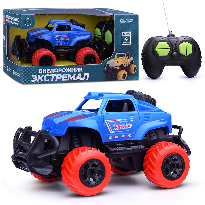 Машина BT0020-3 "Внедорожник Экстремал-3" р/у, 27 MHz, в коробке