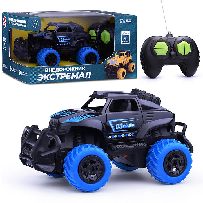 Машина BT0020-3 "Внедорожник Экстремал-3" р/у, 27 MHz, в коробке