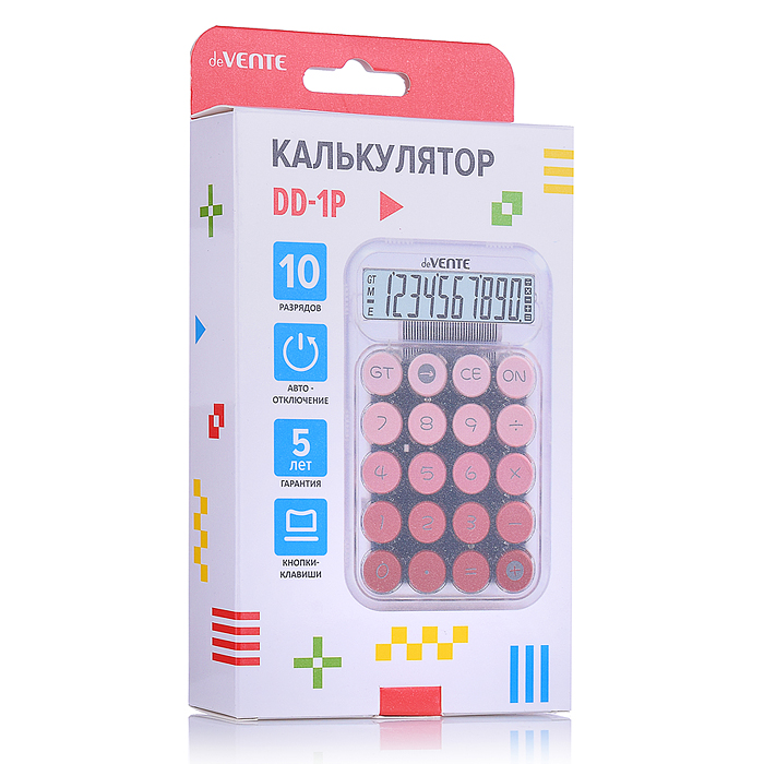 Калькулятор настольный DD-1, 125x150x18 мм, 10 разрядный, коррекция последнего введенного 