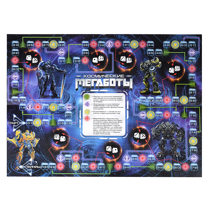 Настольная игра-ходилка "Космические мегаботы"