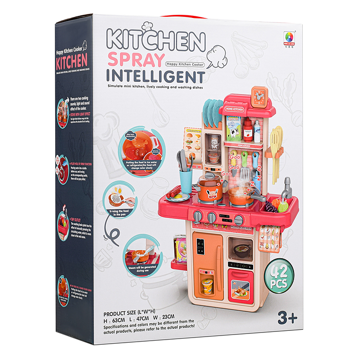 Фото к товару Игровой набор кухня MJL-A709 "Давай готовить" цвет пудровый, в коробке Игровой набор кухня MJL-A709 "Давай готовить" цвет пудровый, в коробке