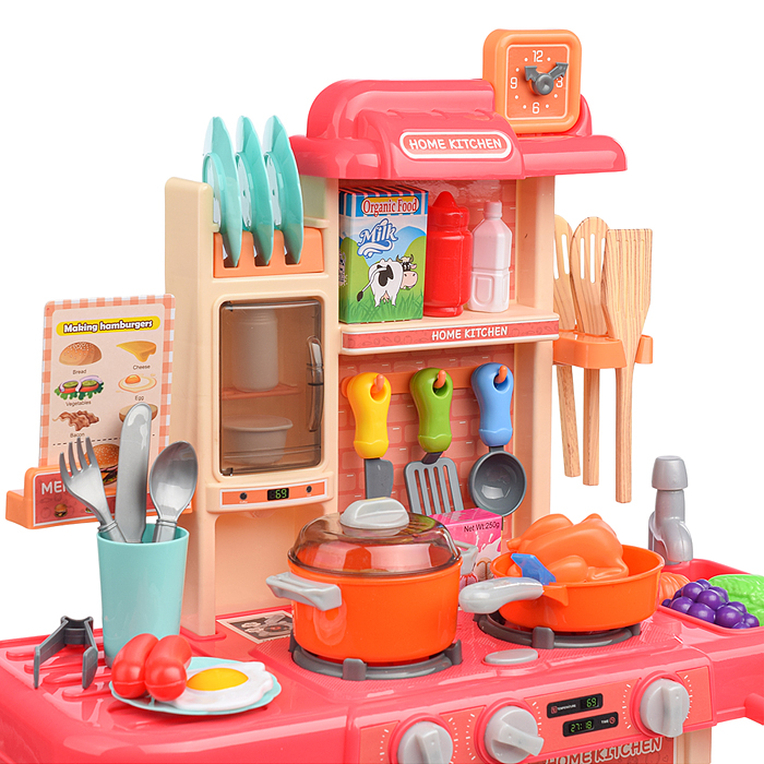 Фото к товару Игровой набор кухня MJL-A709 "Давай готовить" цвет пудровый, в коробке Игровой набор кухня MJL-A709 "Давай готовить" цвет пудровый, в коробке