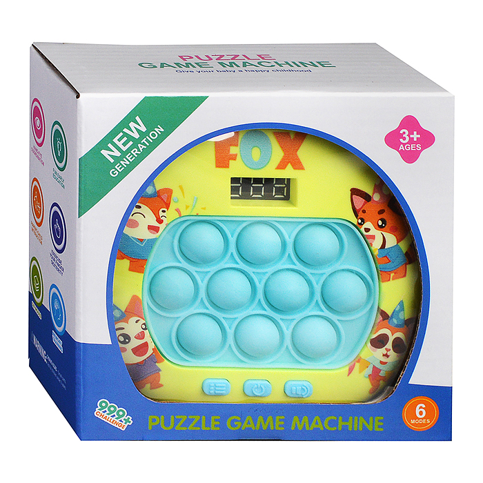 Игрушка-антистресс 8N30-35 "Игра электронная. Весёлые зверушки" (с подсветкой и музыкой) в коробке