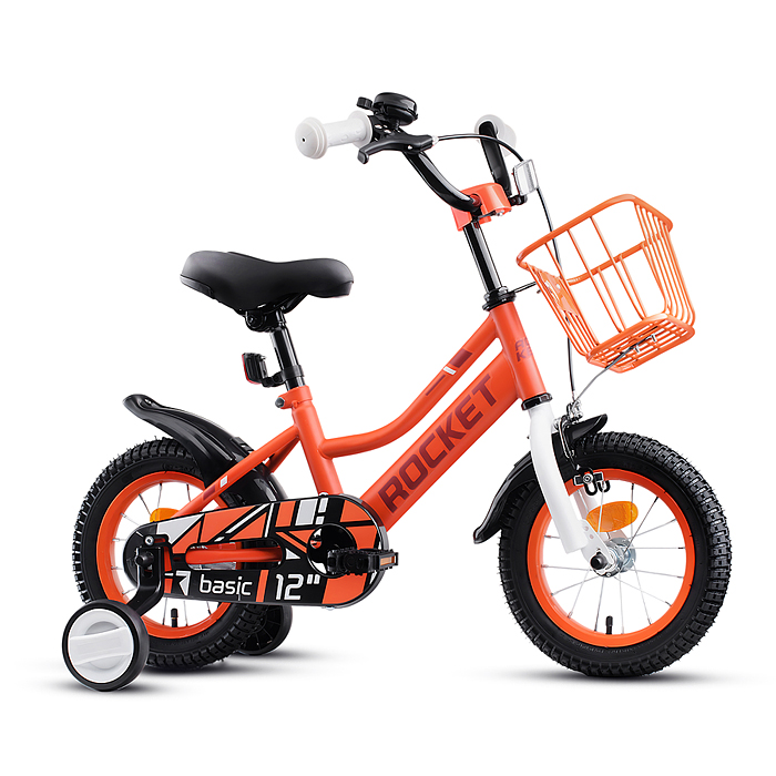 Фото к товару Велосипед 12" Rocket Basic, цвет коралловый Велосипед 12" Rocket Basic, цвет коралловый