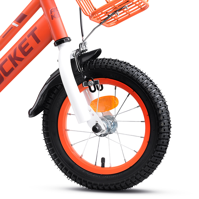 Фото к товару Велосипед 12" Rocket Basic, цвет коралловый Велосипед 12" Rocket Basic, цвет коралловый