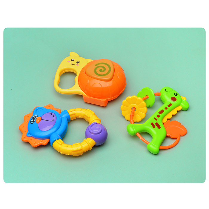 Набор погремушек Y0121 "Веселье зверят" в пакете