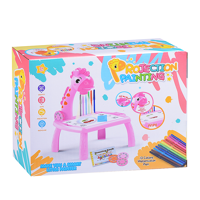 Фото к товару Доска для рисования RFY222-6 "Жираф" с проектором, в коробке Доска для рисования RFY222-6 "Жираф" с проектором, в коробке
