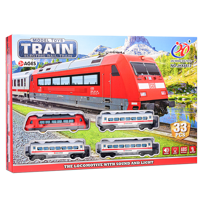 Железная дорога JHX8813 "Локомотив" в коробке