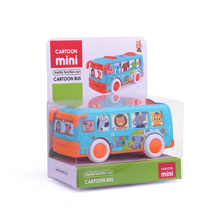 Автобус F958-3 "Зоо" инерц., в коробке