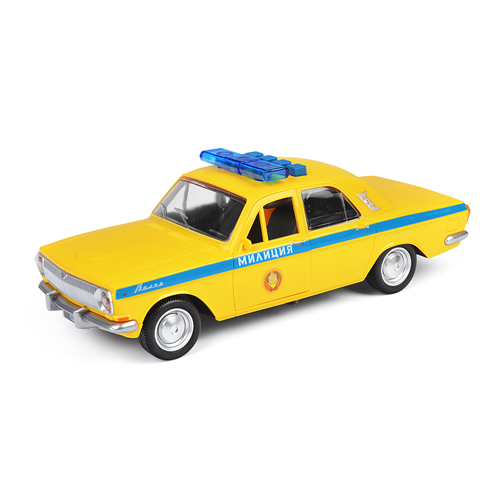 Фото к товару Машина пластик ГАЗ-2401 Милиция 23 см, (свет-звук, двер, 4 кноп, желт,) инерц, в коробке Машина пластик ГАЗ-2401 Милиция 23 см, (свет-звук, двер, 4 кноп, желт,) инерц, в коробке
