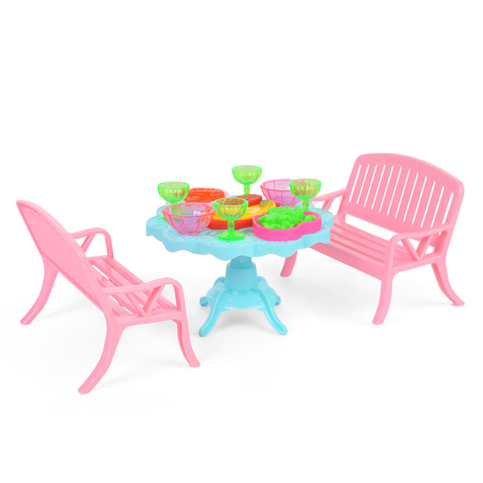 Фото к товару Набор мебели 77-67 "Пикник" (15 предметов) под колпаком Набор мебели 77-67 "Пикник" (15 предметов) под колпаком