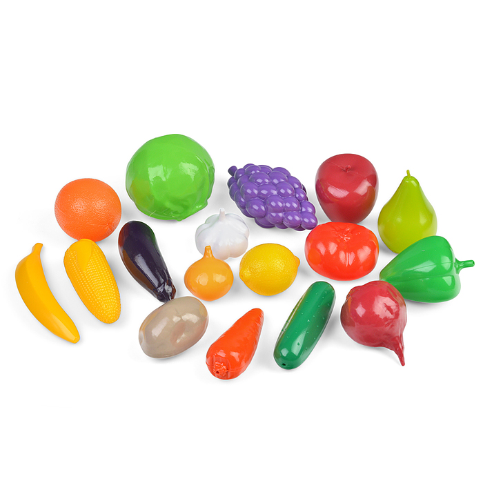 Корзина для супермаркета с фруктами и овощами 18 пр.