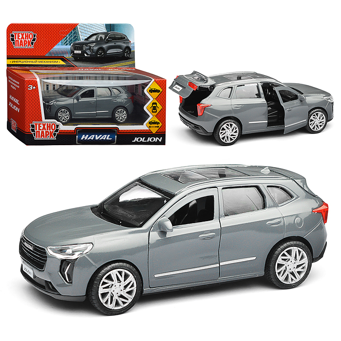 Машина металл Haval Jolion 12 см, (двери, багаж, темно-серый) в коробке Машина металл Haval Jolion 12 см, (двери, багаж, темно-серый) в коробке