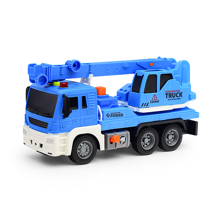Машина JS105A "Кран" 1:16 (свет, звук) в коробке (цвет синий)