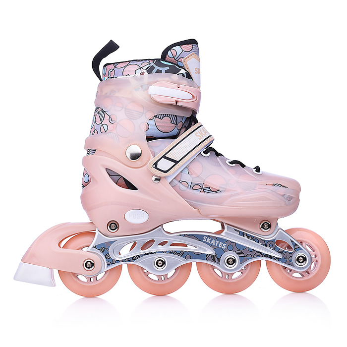 Фото к товару Ролики детские U011004Y (размер M) бежевый, в сумке Ролики детские U011004Y (размер M) бежевый, в сумке