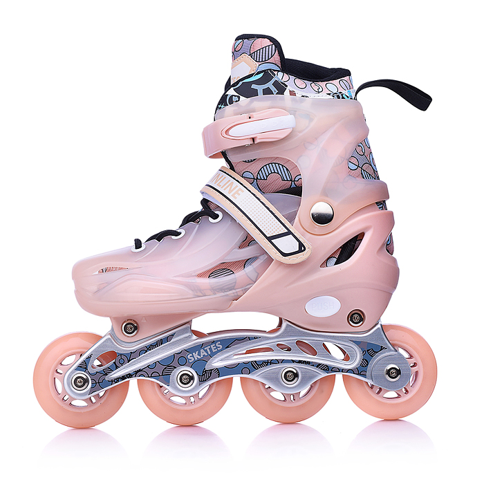 Фото к товару Ролики детские U011004Y (размер M) бежевый, в сумке Ролики детские U011004Y (размер M) бежевый, в сумке