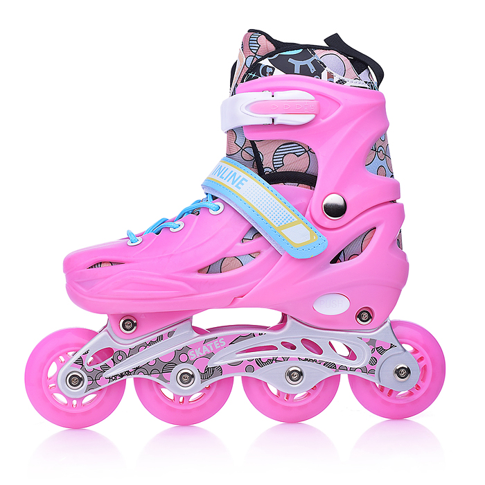 Ролики детские U011004Y (размер M) розовый, в сумке