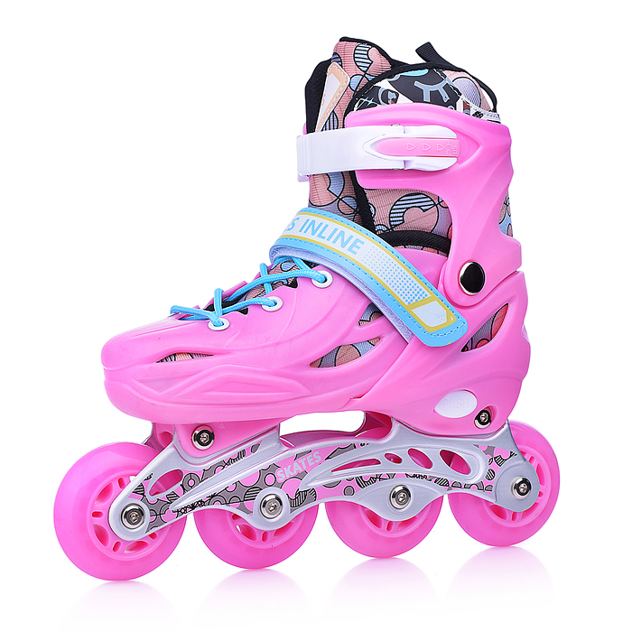 Ролики детские U011004Y (размер M) розовый, в сумке