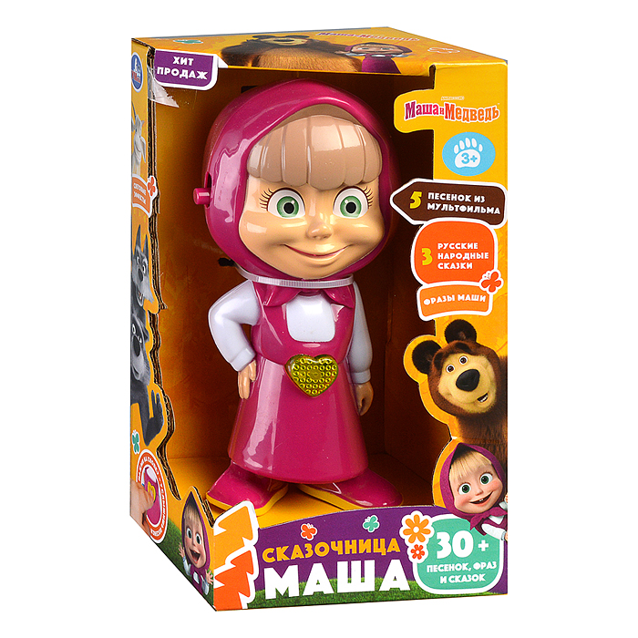 Сказочник (30 песенок, фраз и сказок Маша и Медведь) в коробке
