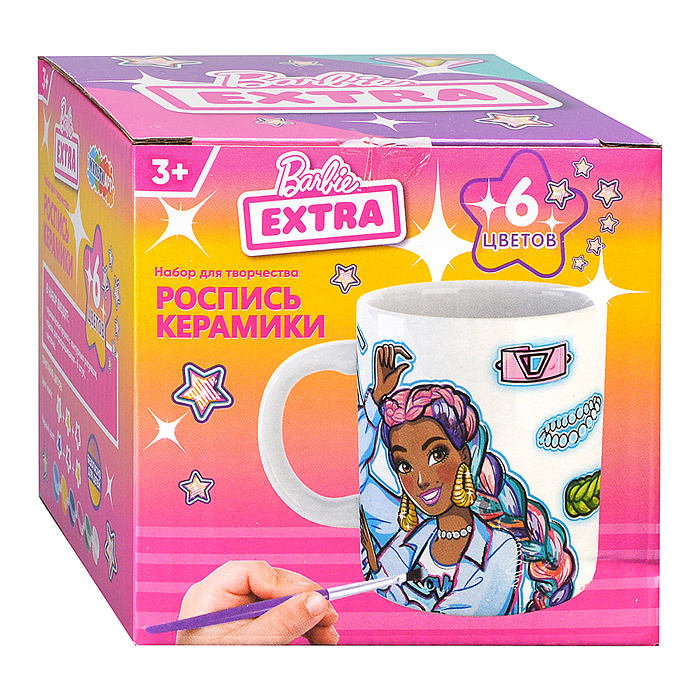 Кружка для росписи "Барби" (краски, кисточка) 