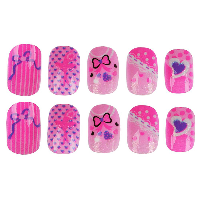 Фото к товару Косметика для девочек. Накладные ногти, Black pink Cool Star Косметика для девочек. Накладные ногти, Black pink Cool Star