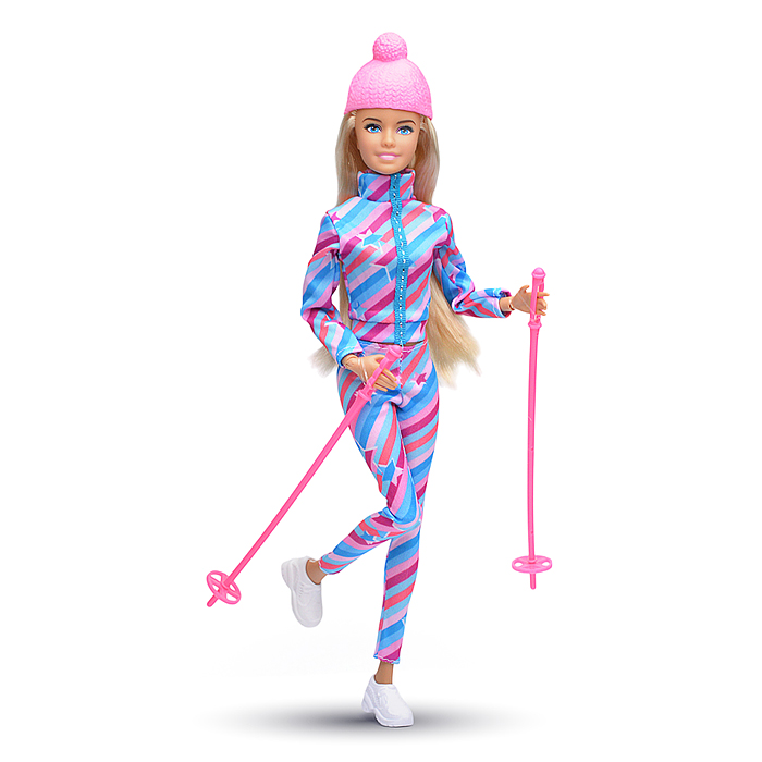 Кукла 29см София, руки и ноги сгиб, лыжница, в коробке