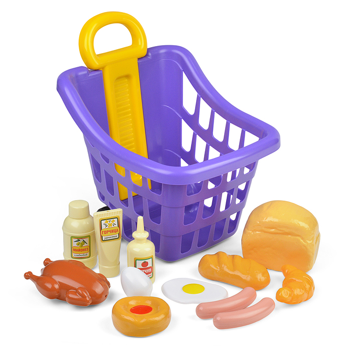 Корзина для супермаркета с продуктами 13 пр.