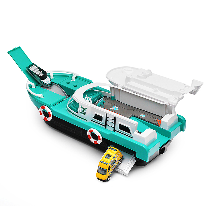 Фото к товару Катер 660-A249 в комплекте с машиной, зеленый, в коробке Катер 660-A249 в комплекте с машиной, зеленый, в коробке