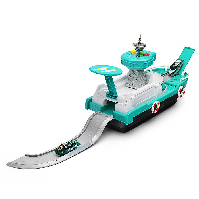 Фото к товару Катер 660-A249 в комплекте с машиной, зеленый, в коробке Катер 660-A249 в комплекте с машиной, зеленый, в коробке