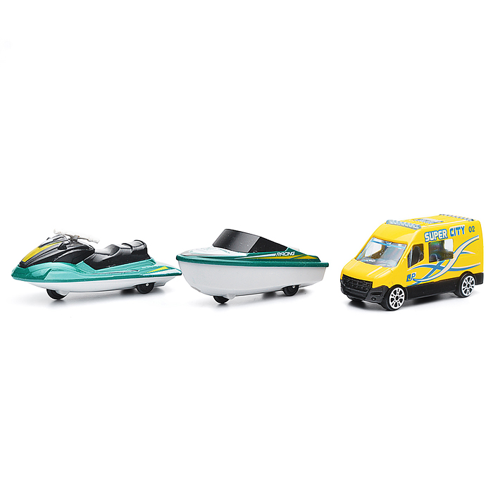 Фото к товару Катер 660-A249 в комплекте с машиной, зеленый, в коробке Катер 660-A249 в комплекте с машиной, зеленый, в коробке