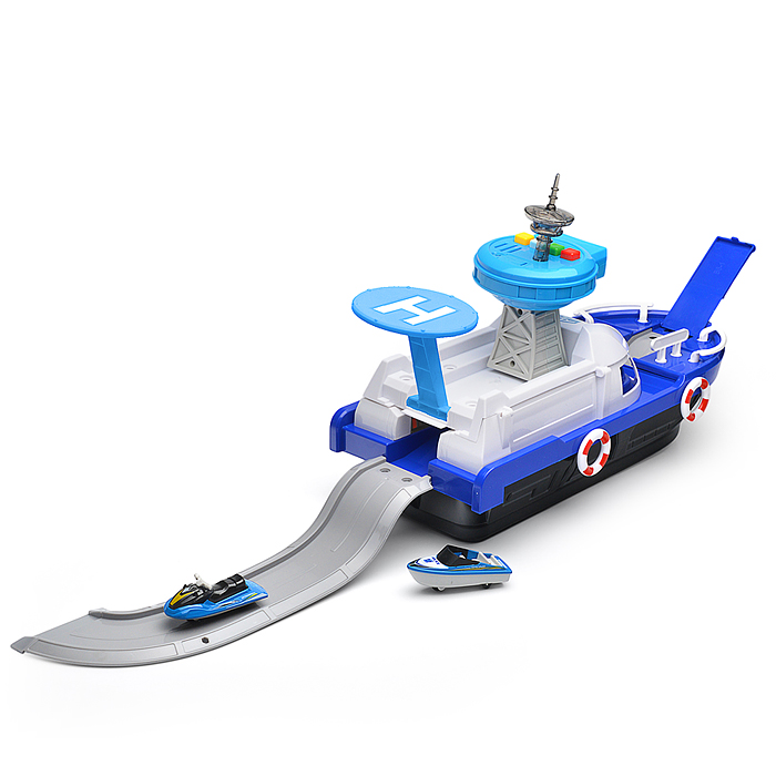 Фото к товару Катер 660-A246 в комплекте с машиной, синий, в коробке Катер 660-A246 в комплекте с машиной, синий, в коробке