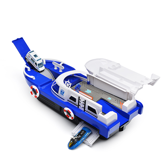 Фото к товару Катер 660-A246 в комплекте с машиной, синий, в коробке Катер 660-A246 в комплекте с машиной, синий, в коробке