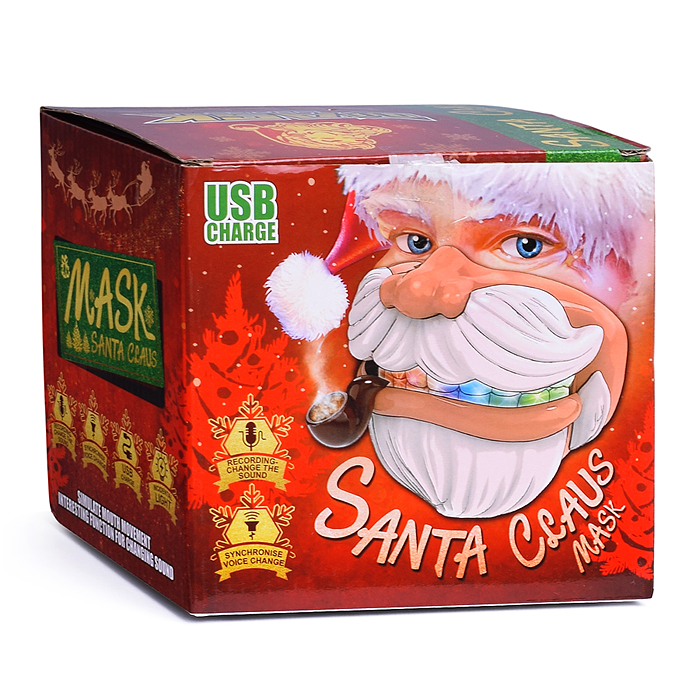 Маска K3A "Дедушка" со светом и устройством для изменения голоса, USB, в коробке