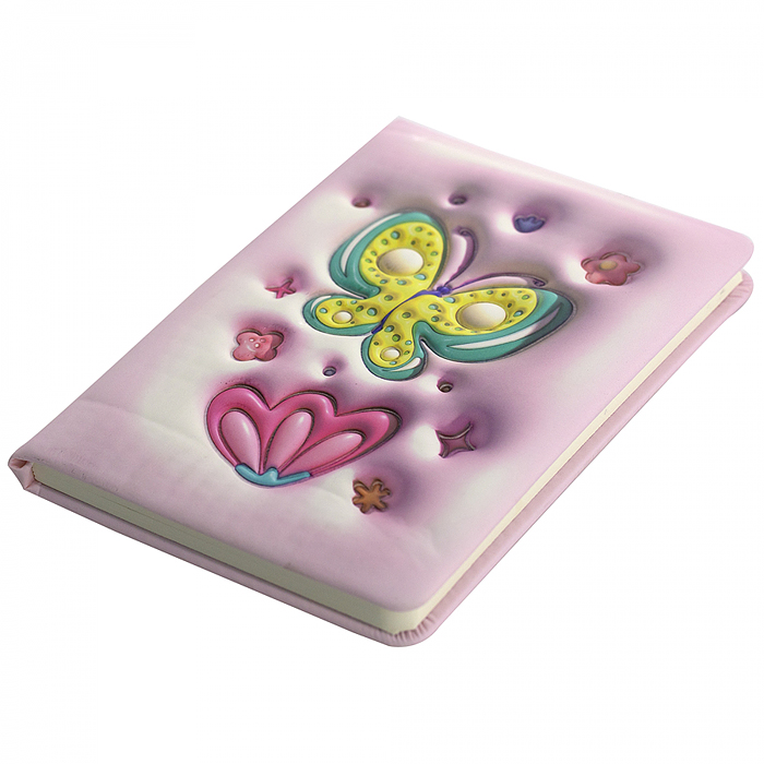 Подарочный блокнот 80л., линия 13,0х18,0 см, 7БЦ, PU, поролон, конгрев, эффект 3D