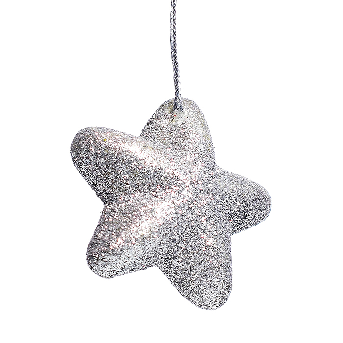 Набор новогодних украшений S2001-2 3см*13шт серебро