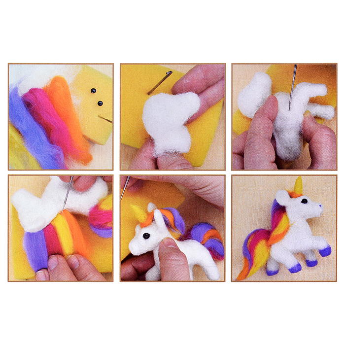 Набор для творчества. Валяние из шерсти "Единорог"