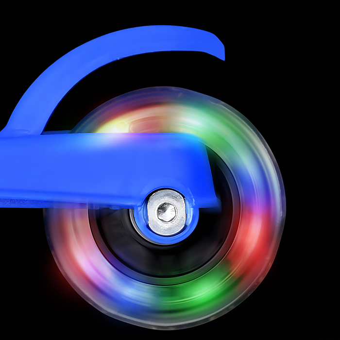 Самокат трёхколёсный ROCKET колёса PU, цвет синий