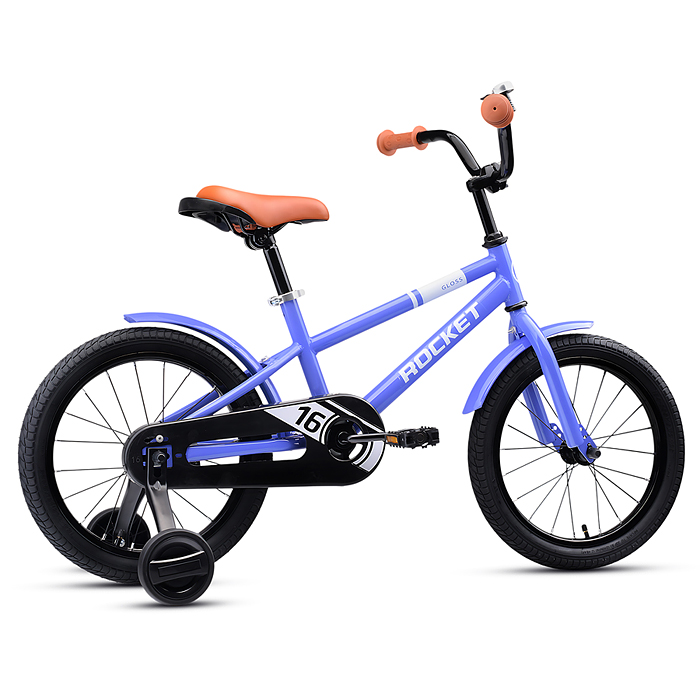 Фото к товару Велосипед 16" Rocket Gloss, цвет сиреневый Велосипед 16" Rocket Gloss, цвет сиреневый