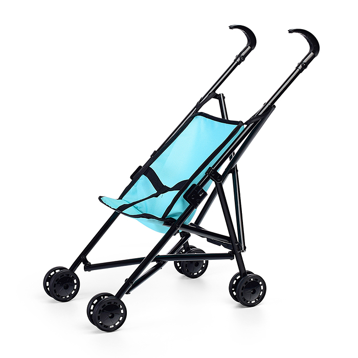 Коляска для кукол 910-18 трость, прогулочная, цвет голубой